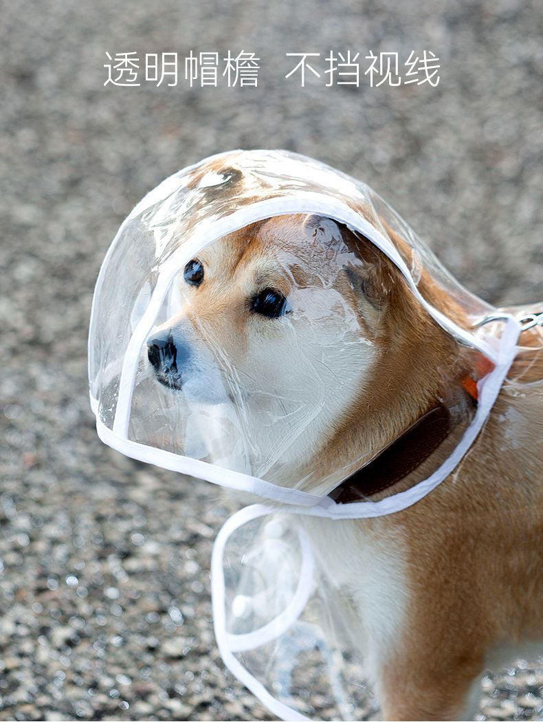 人気ペットマッキントッシュ透明犬マッキントッシュ防水防風ペット服大型犬