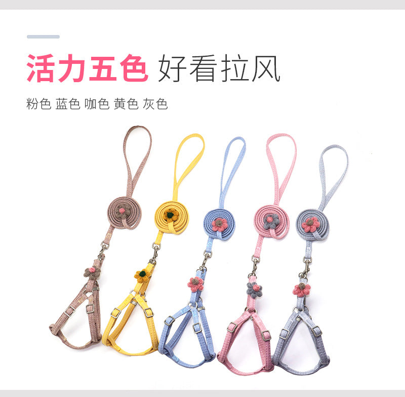 2点セット 猫用 おしゃれ ペット用品 胴輪 犬用 ネコ用ハーネス ハーネスリードセット ペットハーネス 簡単装着 お散歩 リード 中型犬 シンプル 犬 小型犬 リーシュ お出かけ 軽量 ハーネス 犬