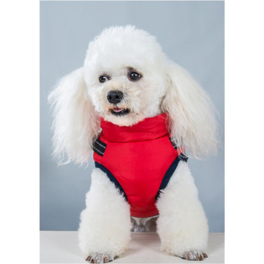 犬 服 犬の服 犬用ベスト ダウン風ベスト 犬用アウター ペット服 ハーネス一体 ドッグウェア 中綿 冬服 小型犬 中型犬 ジップアップ 防寒 温かい