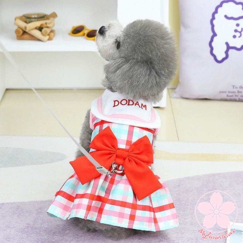 大人の魅力 ペット 服 安い 犬 春 夏 ノースリーブ チェック ワンピース かわいい 可愛い ハイブランド 猫 ドッグウェア