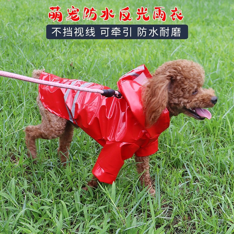 人気ペットマッキントッシュ反射帯犬マッキントッシュ厚手防水小型犬中型犬