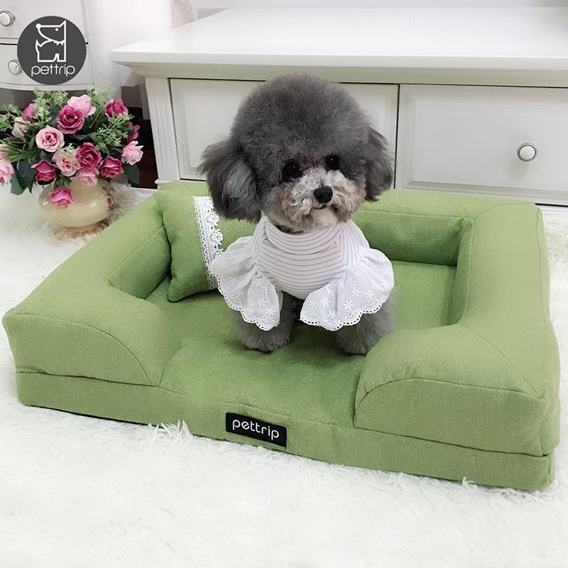犬ベッド 犬のベッド 洗える 小型犬 中型犬 大型犬 室内用 あったか かわいい 屋内 暖かい 猫 犬 ペットベッド 枕付き シンプル 可愛い ふわふわ 3色