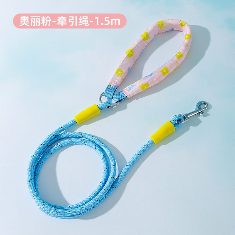 犬 リード ハーネス 紐 散歩紐 犬用デニムハーネス&リード けん引ロープ ペット用品 s07