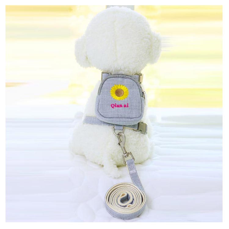かわいいミニリュック付き!ハーネス リードセット ハーネス ペットリード 猫用品 ペットグッズ 猫リード 猫用胴輪 散歩 お出かけ プレゼント ギフト 軽量 刺繡
