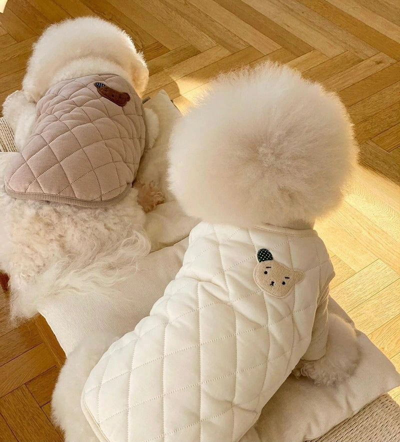 ペット服 犬の服 犬猫服 厚手 テディビーベア ヨークシャー 小中型犬 服 快適 ペット用品 犬用品 散歩 防寒 秋冬服