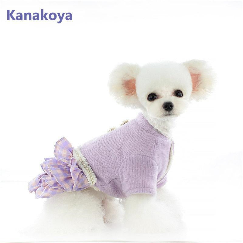 犬 服 ペットウェア 秋 冬 裏ボア 裏起毛 ワンピース 結婚式 保温 防寒 あったか ドッグウェア 小型犬 中型犬 犬用 愛犬 猫 旅行 お出掛け