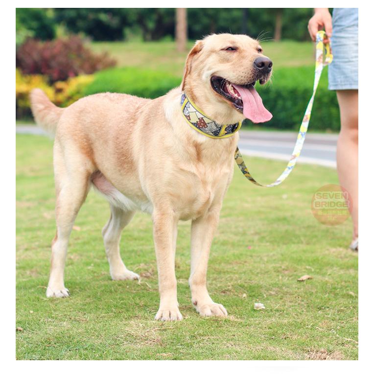 首や喉に優しい 和柄 ペット ペットグッズ 中型犬 ソフト 光反射 小型犬 大型犬 幅広 首輪 素材 犬 ドッグ