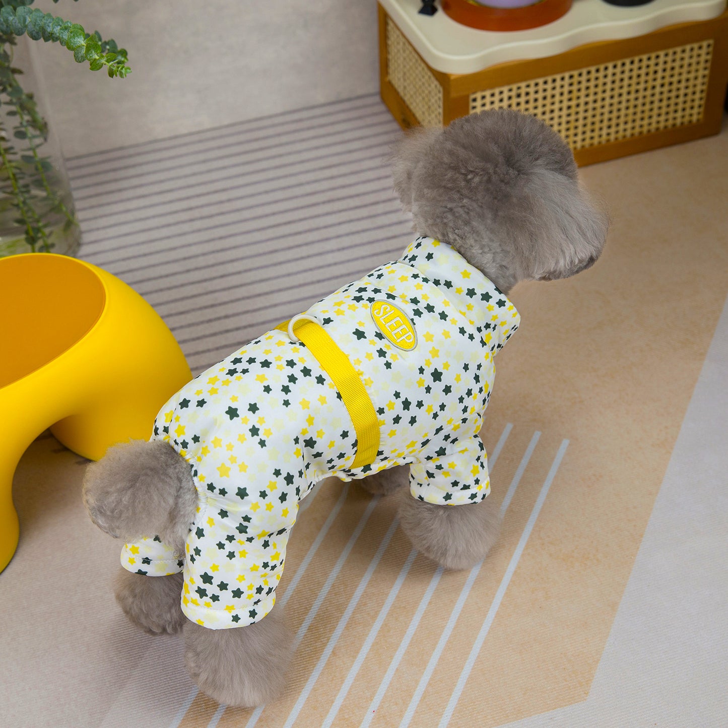 人気犬の服ペットの服小型犬猫は秋と冬に着用することができます暖かく快適な小さな五つ星の四つ足の綿のコート