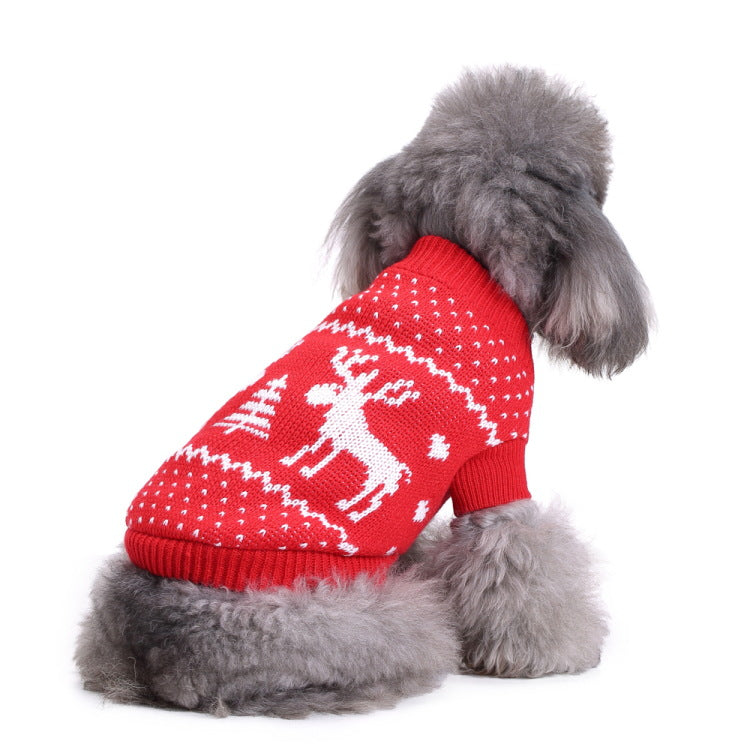 2023年新作入荷 ペット服 犬 服 Tシャツ ドッグウェア犬服クリスマス衣雪花セーターハロウィンペット服セーターヘラジカ衣犬セーター