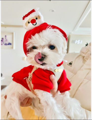 2025クリスマスのペット犬猫の肌着秋冬新作テディファト中型犬用品スポーツクリスマス