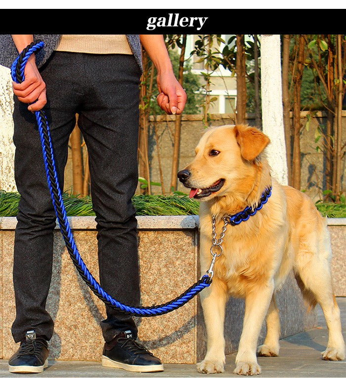 ペット 編込み 首輪 ドッグ 中型犬 犬 チョーカー 小型犬 大型犬 極太 ハーフチョーク リード