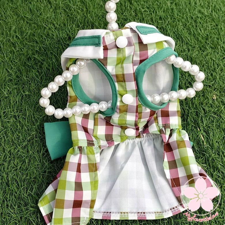 大人の魅力 ペット 服 安い 犬 春 夏 ノースリーブ チェック ワンピース かわいい 可愛い ハイブランド 猫 ドッグウェア