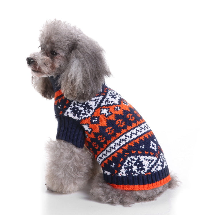 2023年新作入荷 ペット服 犬 服 Tシャツ ドッグウェア犬服クリスマス衣雪花セーターハロウィンペット服セーターヘラジカ衣犬セーター