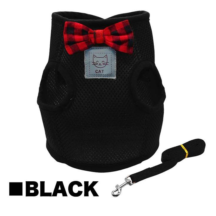 新商品プロモーション,数量限定 猫 犬 ハーネス リード ペット メッシュ 服 ウェアハーネス 胴輪 キャット ドッグ リーシュ リボン猫 犬