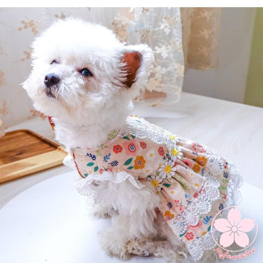 人気商品超目玉 ペット 服 安い 犬 春 夏 花 柄 ノースリーブ ワンピース かわいい 可愛い ハイブランド 猫 ドッグウェア