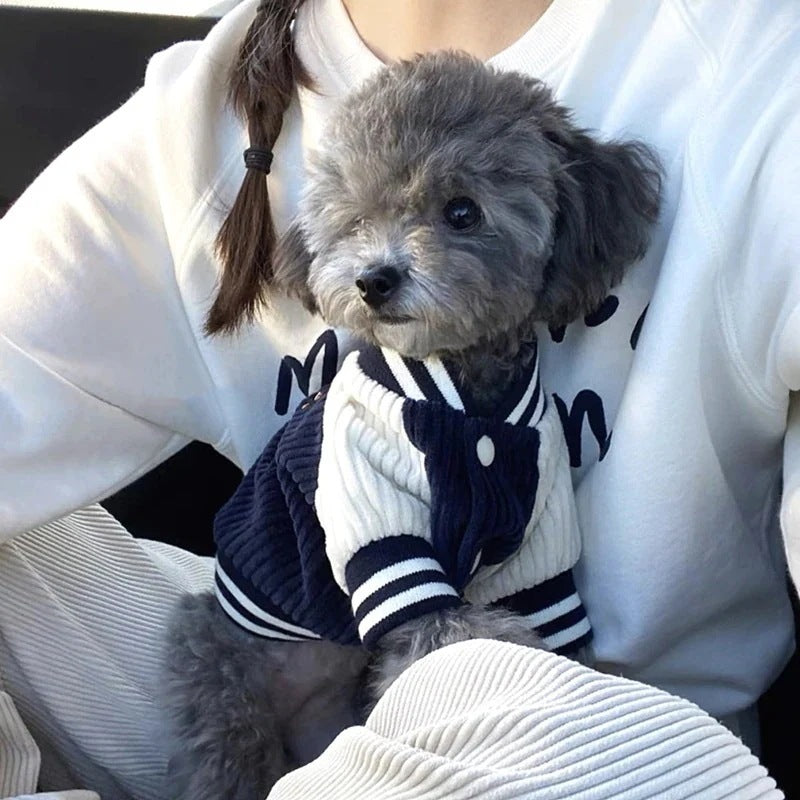 ペット服 犬の服 犬猫服 野球服 ジャケット テディビーベア ヨークシャー 小中型犬 服 快適 ペット用品 犬用品 散歩 防寒 秋冬服