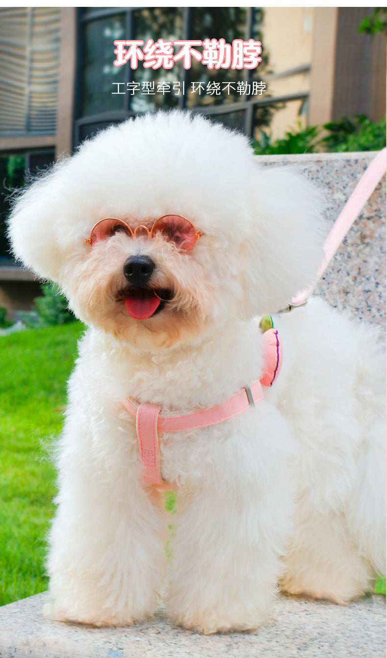 2点セット 簡単装着 犬 おしゃれ シンプル 中型犬 軽量 犬用 猫用 ペット用品 胴輪 ハーネス 小型犬 ネコ用ハーネス リード 45 ハーネスリードセット ペットハーネス リーシュ お出かけ お散