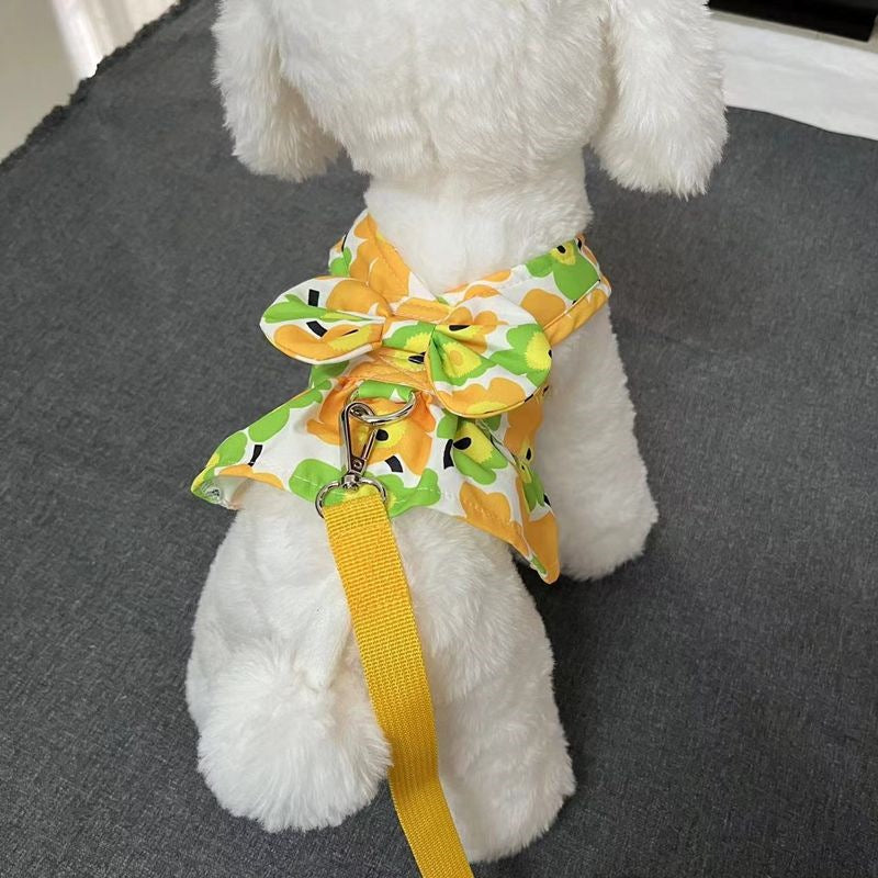 ペットの胸のストラップの紐のベストのスカートのテディ比熊の小型犬の犬の猫の春夏の外出の服 メガ割ワンピースパンツトートバッグ