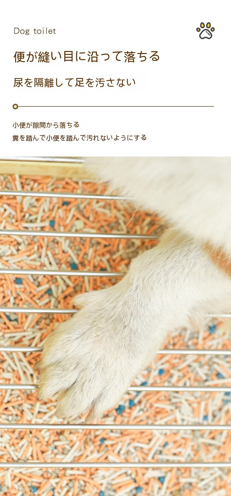 壁付き犬トイレ便器ステンレス防糞犬砂盆の中の小型犬と高犬トイレのペット用品