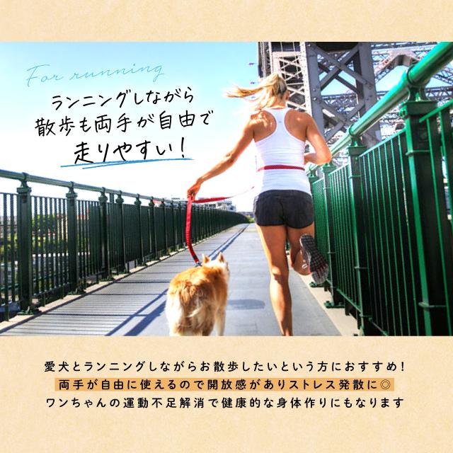 ペット用品 ポール留め 肩掛け 便利 犬 ショルダー ハンズフリー 腰に巻ける マルチ パラシュートコード リード 犬と一緒にランニング 長め ジョギング