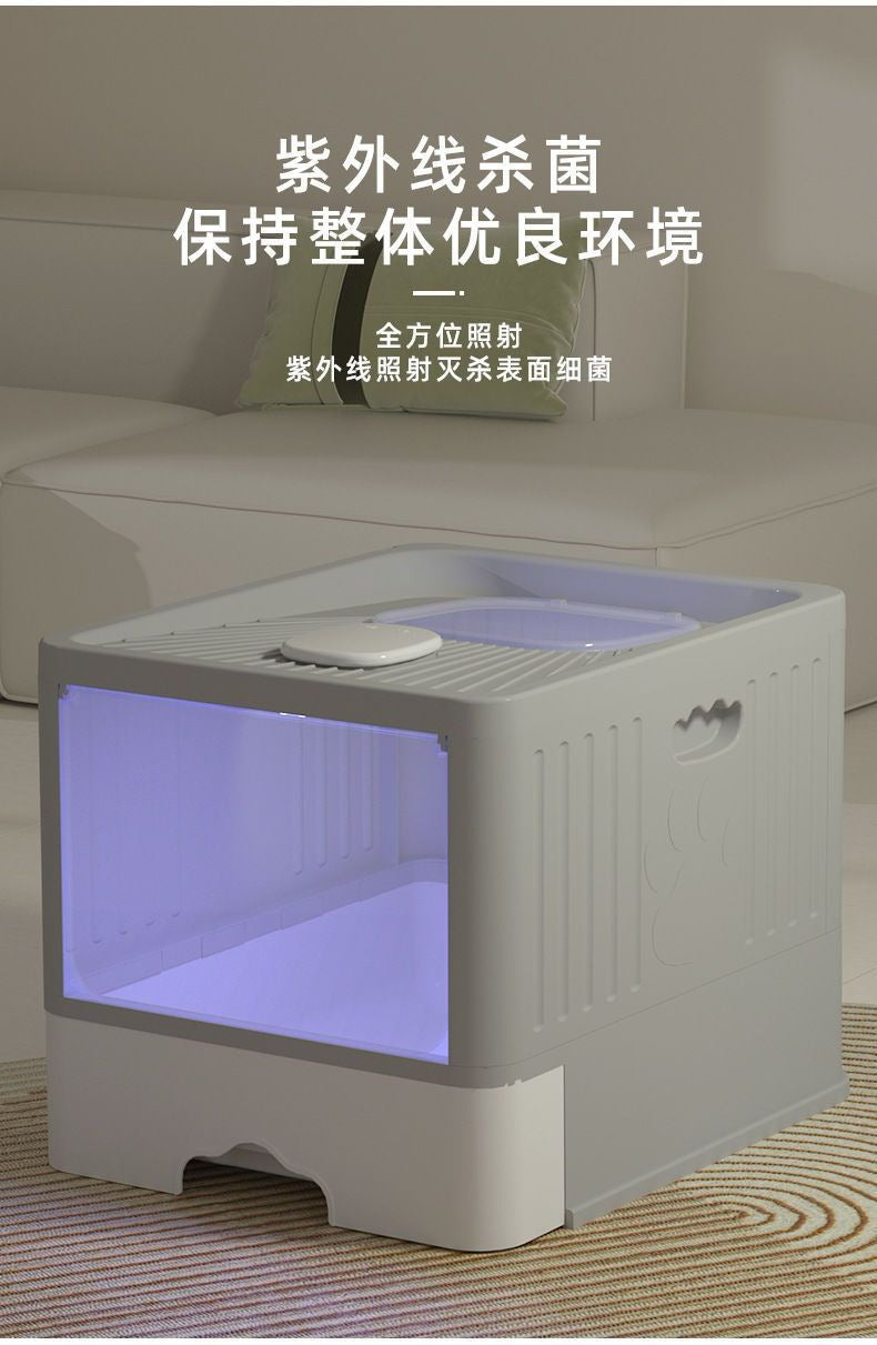 メガ割完全に密閉された引き出し式の猫用トイレ 猫用品1246