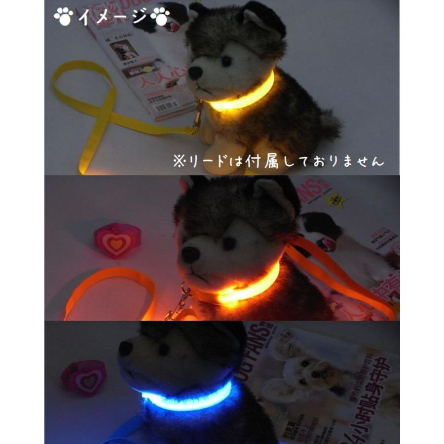 首輪 犬用 単品 LEDライト 光る ドッグ イヌ わんこ ペット用品 ペット用首輪 電池式 お散歩 夜間 早朝 夕方 アウトドア 小型犬 中型犬 ネ