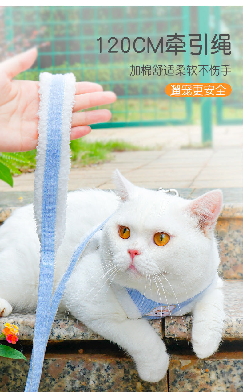 ペット用品 犬用ハーネス シンプル お出かけ リード 小型犬 おしゃれ 犬用 ハーネス 猫用 簡単装着 軽量 中型犬 ハーネスリードセット ペットハーネス ネコ用ハーネス お散歩 犬 2点セット 96