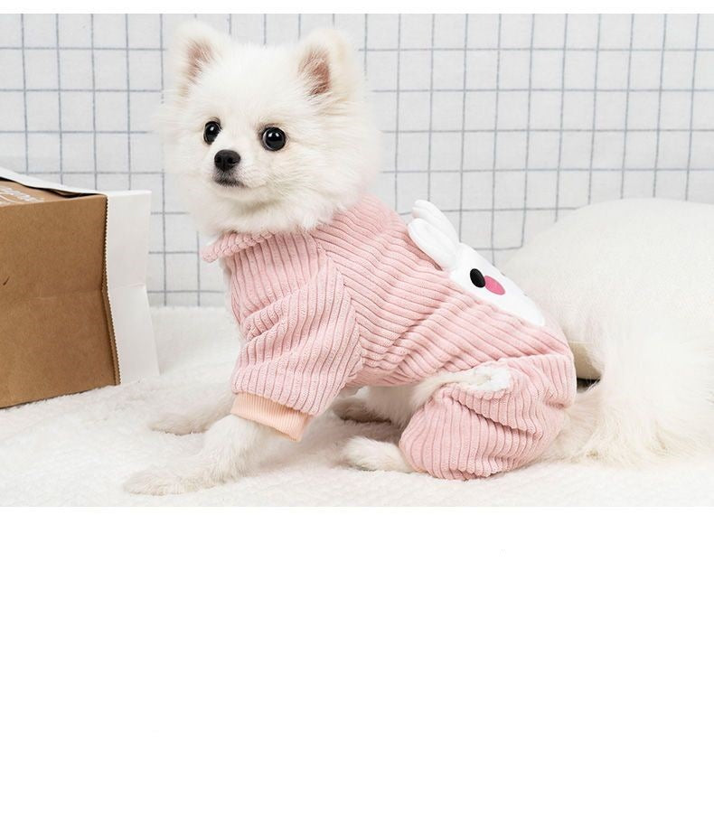 人気秋冬新しいペットウェア かわいい厚手ペット服 暖かい 快適犬洋服