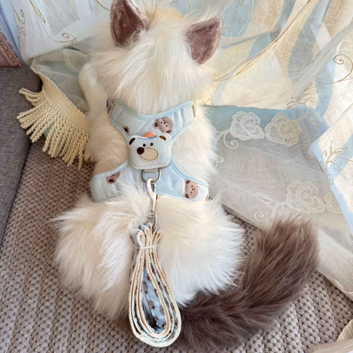 猫牽引ロープベストは犬のロープを散歩する小型専用チェーンでペットのストラップを調節します メガ割ワンピースパンツトートバッグ