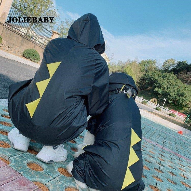 レインコート カバー 薄型 ペットとお揃いの服 中型犬/大型犬 ペアルック 飼い主とお揃い服 犬の服 犬とオーナーお揃い お散歩 雨具 梅雨対策