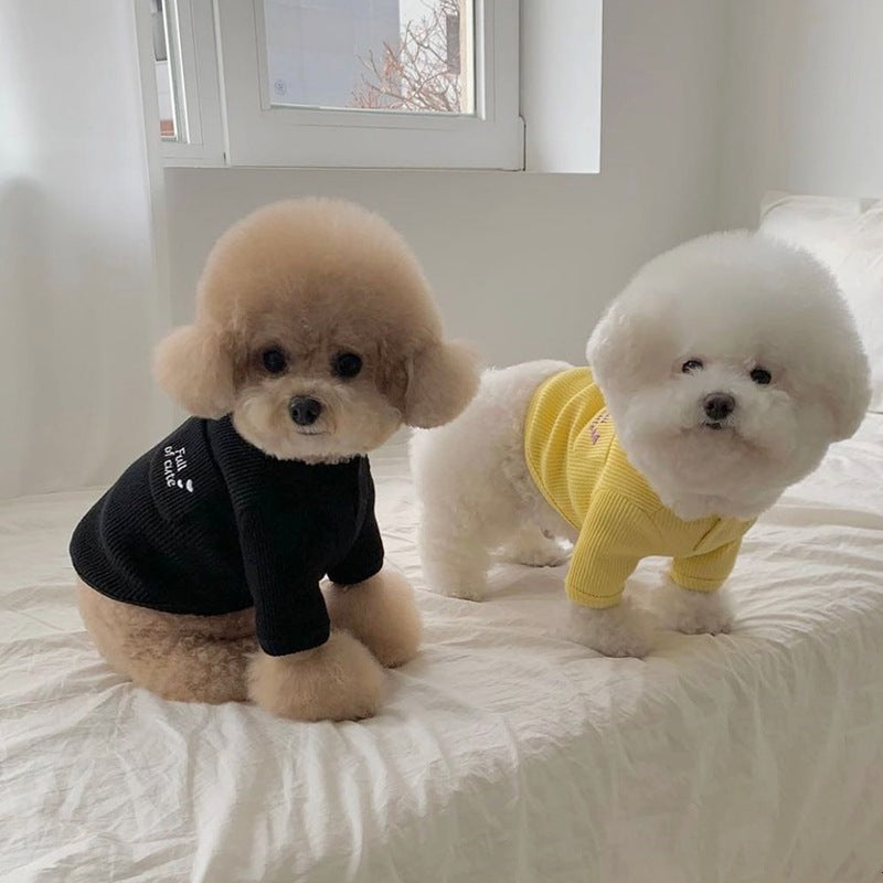 新作入荷 犬 服 犬服 春 秋 ペット服 秋ペットボトムシャツ小型犬犬服秋