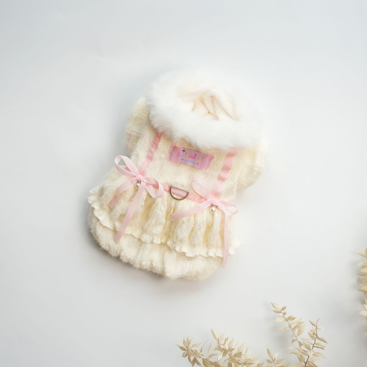 犬服ペット猫服かわいいソフトウールふくらませドレス快適ソフトもちもち冬居心地の良い暖かい服