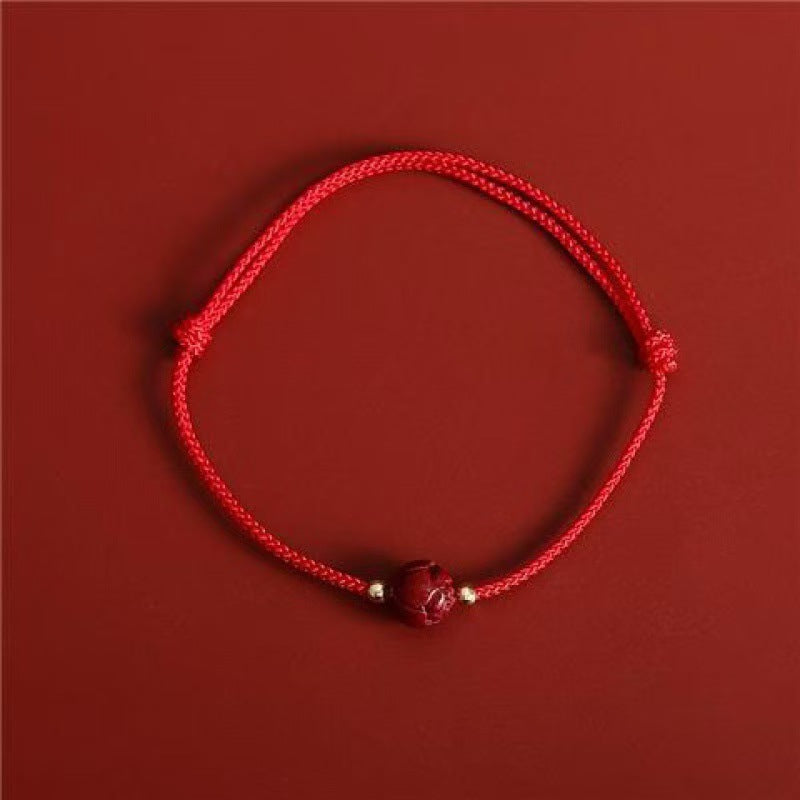 本命年极细红绳女情侣手工编织手绳儿童宝宝平安好运幸运男生手链