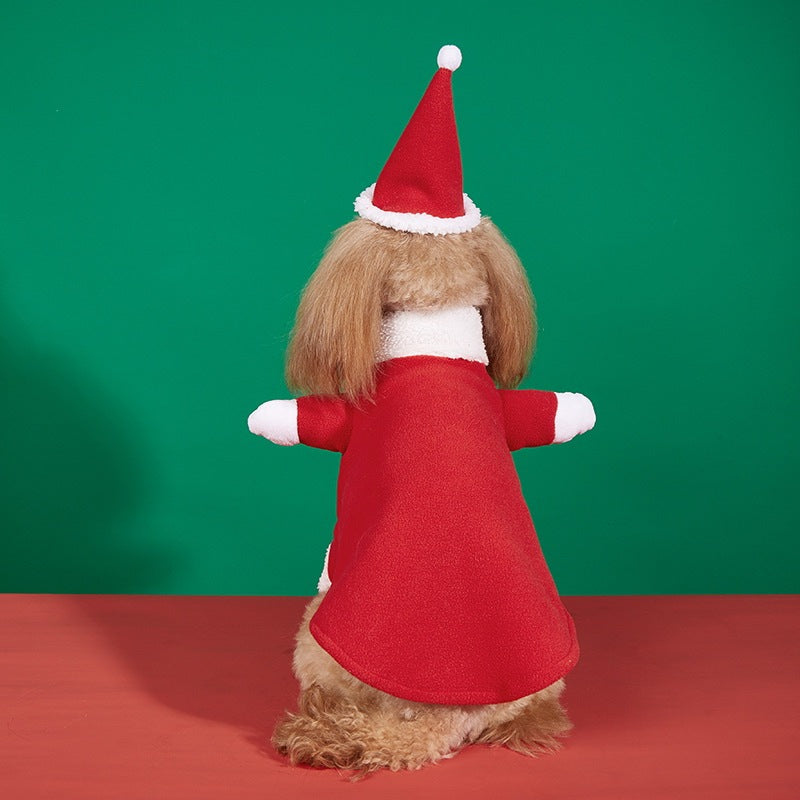 クリスマス 秋冬新作 犬服 ペット服 小中型犬 おしゃれ 安い 猫服 犬服 冬の新作サンタ犬服立つサンタ服ペット服