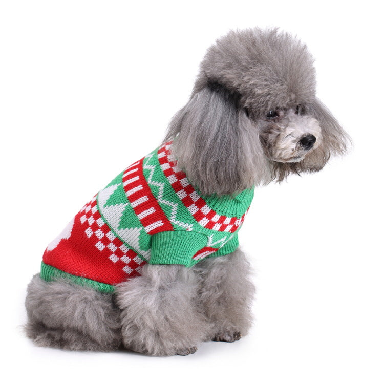 2023年新作入荷 ペット服 犬 服 Tシャツ ドッグウェア犬服クリスマス衣雪花セーターハロウィンペット服セーターヘラジカ衣犬セーター