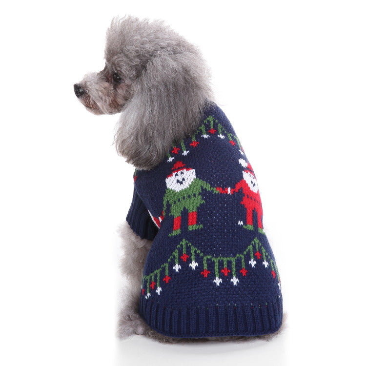 2023年新作入荷 ペット服 犬 服 Tシャツ ドッグウェア犬セーターペットクリスマスセーターニットハイネックペット服セーター犬セーター