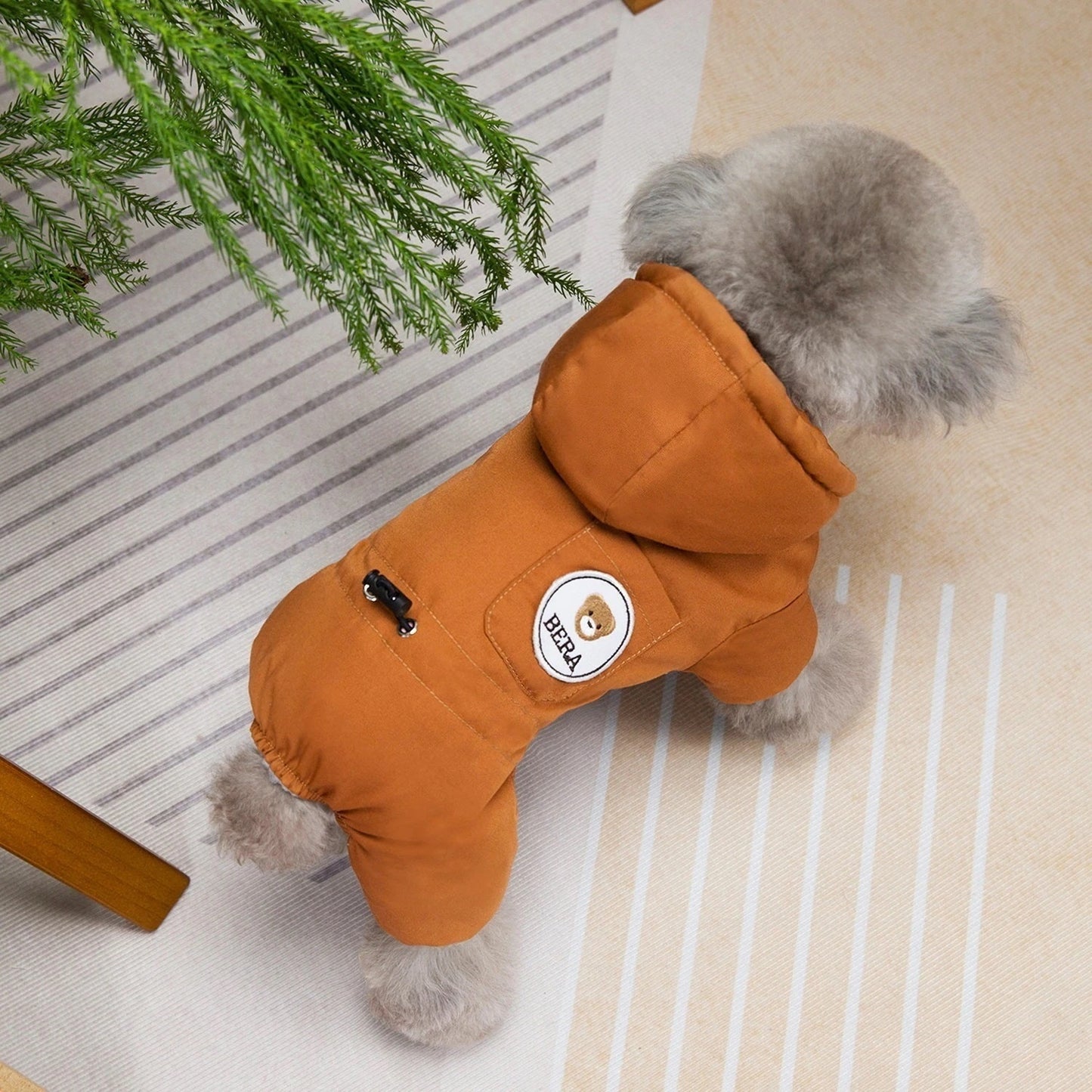 人気犬の服ペットの服小型犬や猫が着ることができる秋と冬暖かく快適なカレッジ四本足コットンコート
