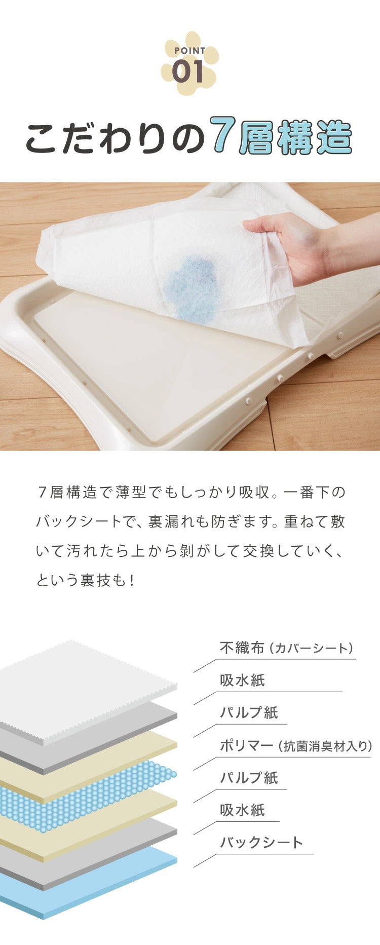 <a href="https://www.qoo10.jp/gmkt.inc/Search/brand.aspx?brandno=134820" target="_blank" class="title_brand" id="btn_brand" title="リコメン堂">リコメン堂</a>ペットシーツ 薄型 レギュラー 800枚 ワイド 400枚 スーパーワイド 200枚 ウルトラワイド 100枚 ホワイト 白 大容量 超吸収 抗菌 消臭 トイレシート トイレシーツ ペットシート