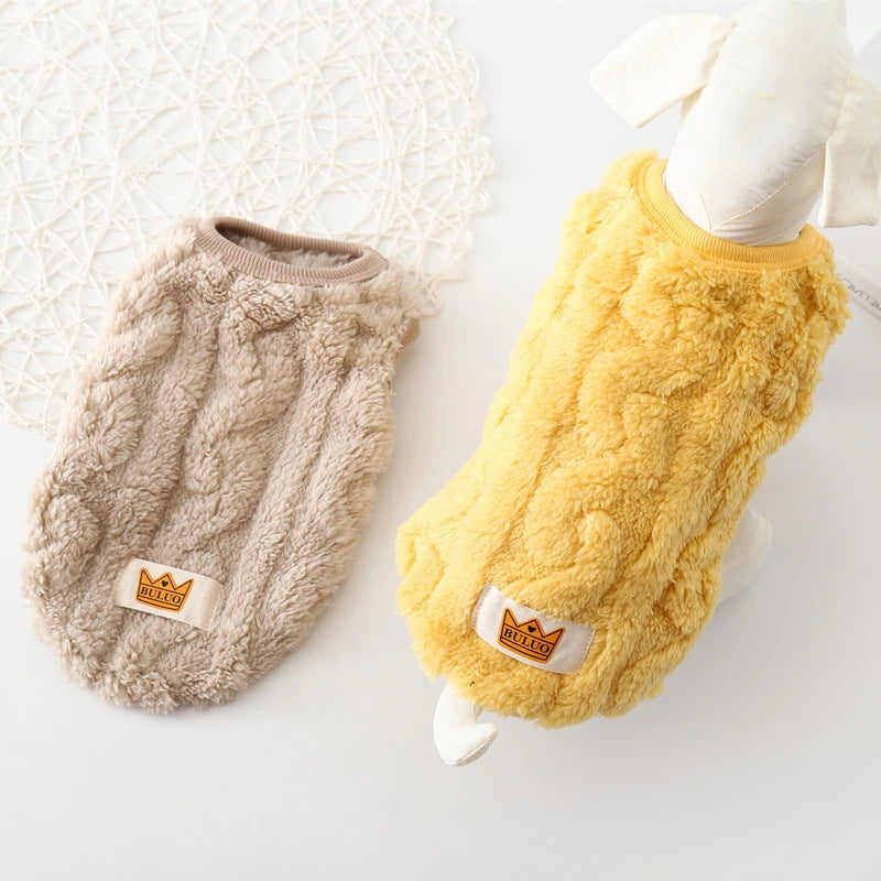 秋冬 ペットウェア のペット服犬の保温綿入れベストベストリバーシブルチョッキテディビーベア猫の服