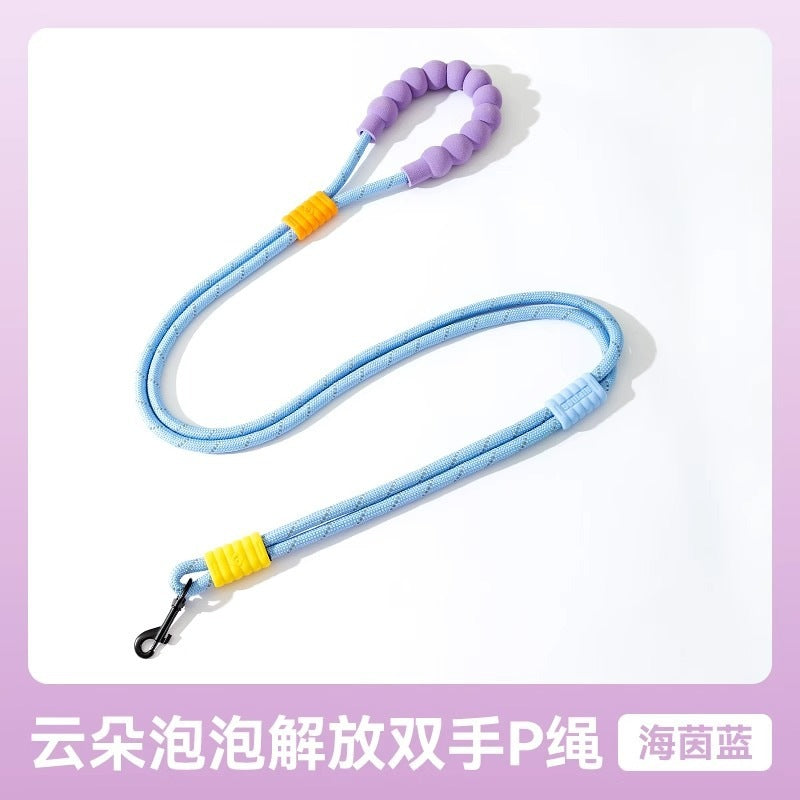 犬 リード ハーネス 紐 散歩紐 犬用デニムハーネス&リード けん引ロープ ペット用品 s03