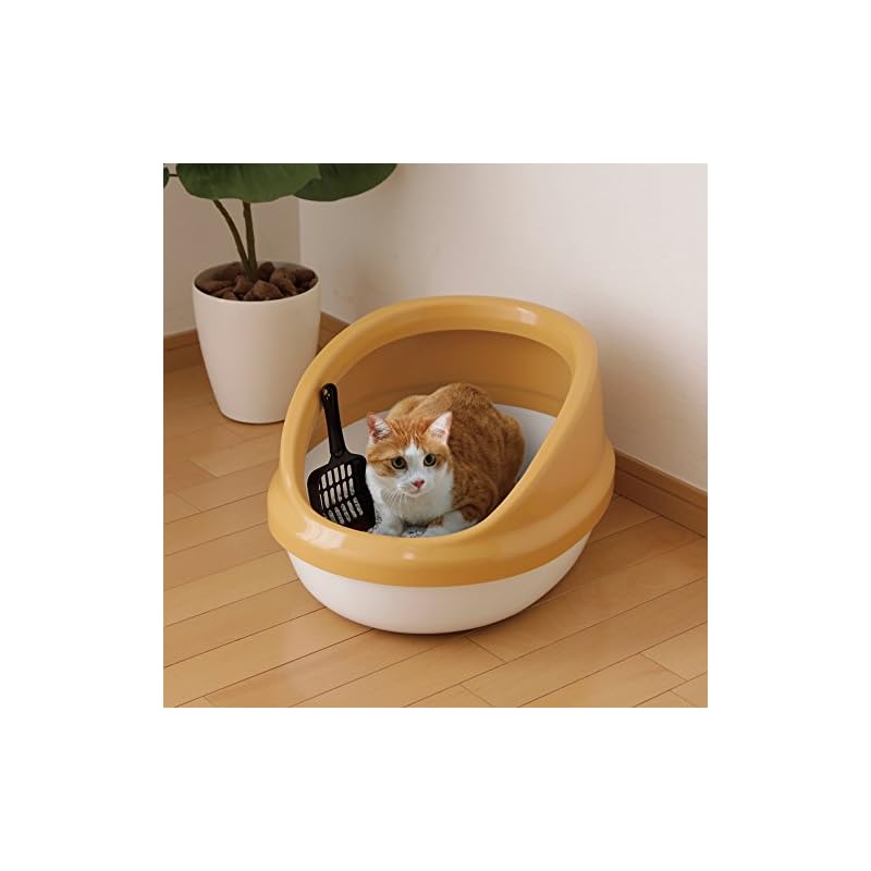 【即納】アイリスオーヤマ 猫トイレ 猫 トイレ ハーフカバー (スコップ付き) 三毛 P-NE-500-H