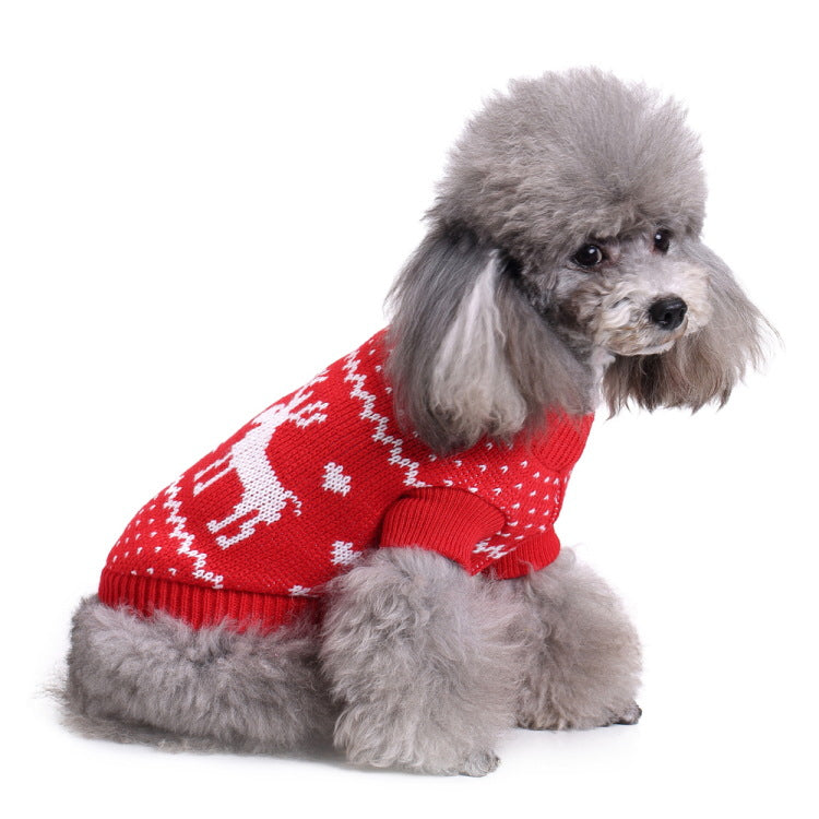 2023年新作入荷 ペット服 犬 服 Tシャツ ドッグウェア犬服クリスマス衣雪花セーターハロウィンペット服セーターヘラジカ衣犬セーター
