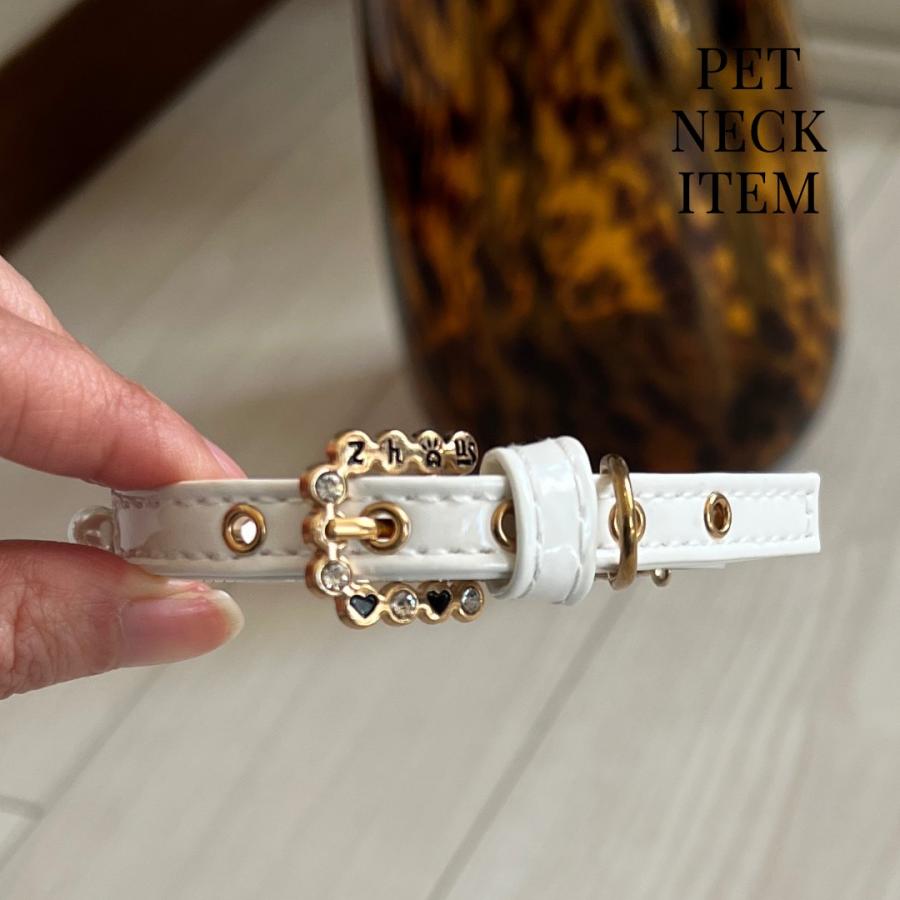 キラキラ pet Accessory ペットアクセサリー チョーカー おしゃれ首輪 neck 猫用首輪 パール 首輪 犬用首輪