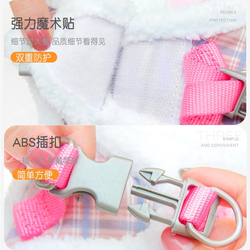 リード リーシュ ペット用品 ハーネスリードセット 犬用 ネコ用ハーネス 2点セット おしゃれ ハーネス お出かけ 猫用 犬 小型犬 中型犬 シンプル お散歩 簡単装着 胴輪 69 軽量 犬用ハーネス