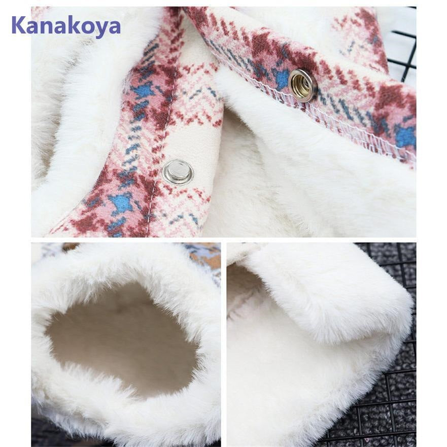 犬 服 ペットウェア 秋 冬 裏ボア 裏起毛 チェック柄 保温 防寒 あったか ドッグウェア 小型犬 中型犬 ペット用 愛犬 猫 旅行 お散歩