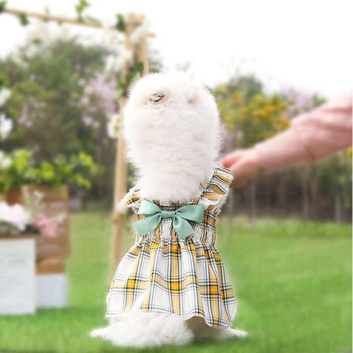 犬 ウェア りぼん ワンピース 中型犬 ドッグ リボン ドレス 秋 犬服 フリル ペット ドッグウェア 小型犬 夏 冬 猫 スカート 春 服