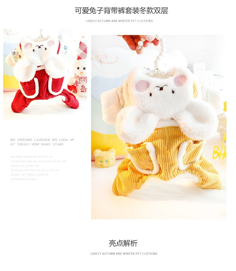 2色XS-XLあたたまることスエード入り厚手タイプ犬の服かわいいウサギ猫のミルク犬のミルクプリンセス子犬マシュマロ小型犬テディ服キャミソール甘い猫犬服CXDZ93