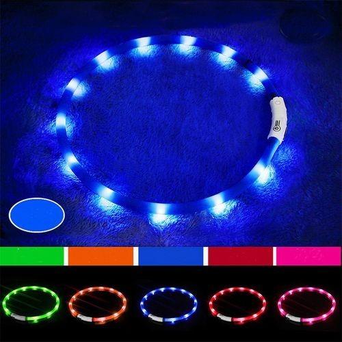 小型犬 プレゼントラッピング無料 犬 中型犬 シリコン 大型犬 防水 猫 LED 夜の散歩 首輪 取り外し可能 光る