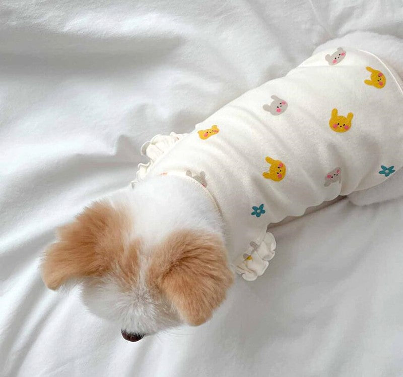 【新作犬猫服 登場】 犬服 ペット服 犬 洋服 春薄手猫小フライスリーブベスト犬二本足コート小 中型犬子犬猫秋ペット服