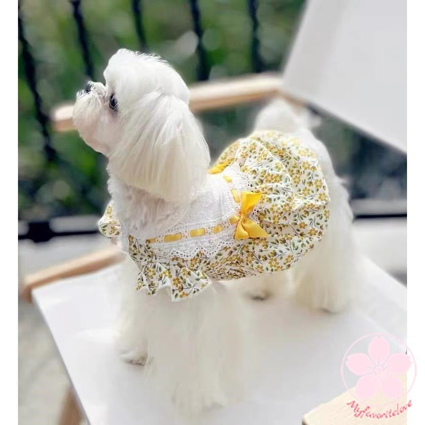 万能流行感 ペット 服 安い 犬 春 夏 2色 付き 花柄 ワンピース かわいい 可愛い ハイブランド 猫 ドッグウェア